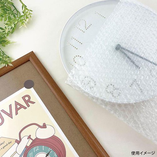 緩衝材 らくらく梱包グッズ エアクッション袋 B4サイズ フロンティア 透明なエアクッション袋が横に広がっている様子