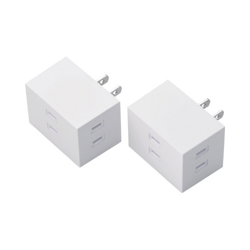 トリプルタップ　２個セット　３個口　白画像