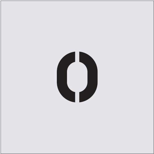 ｽﾃﾝｼﾙ 0 文字ｻｲｽﾞ50×40mm 1枚画像