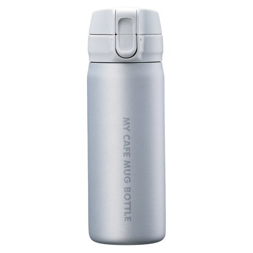 水筒 350ml マイカフェマグ ワンタッチマグボトル 保温 保冷 シルバー画像