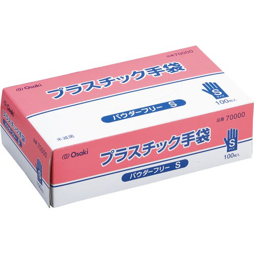 オオサキプラスチック手袋　ＰＦ　Ｓ　１００枚入画像