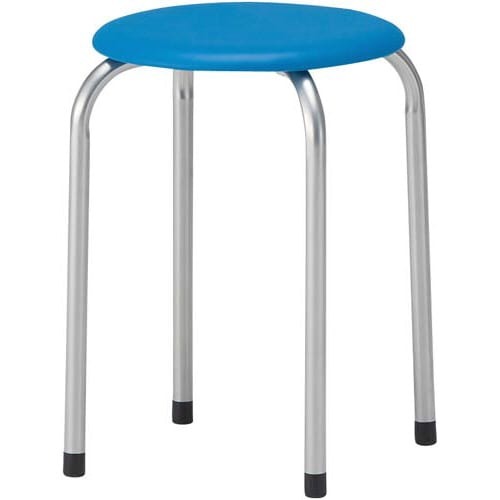 スツールＭ－２２　ブルー　６脚セット画像