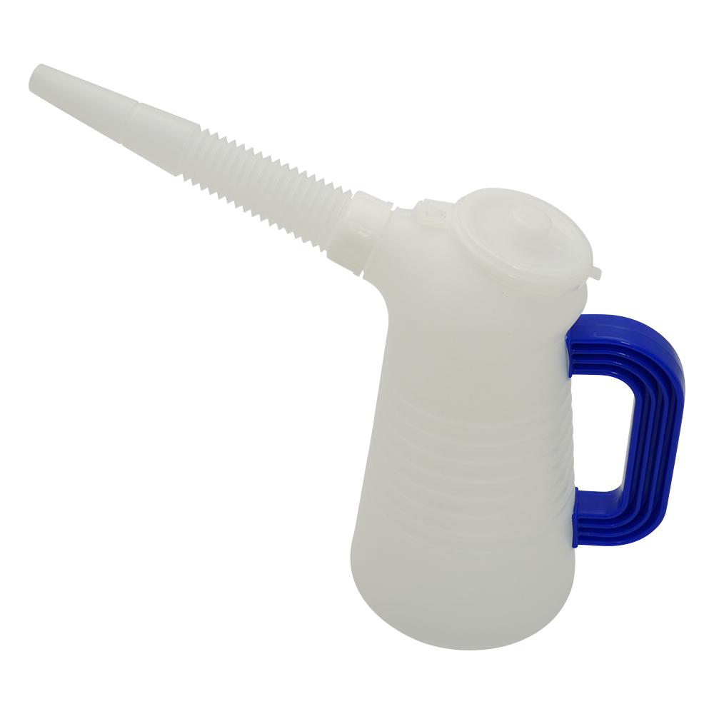 ポリジョッキー　フタ付　青　1L画像