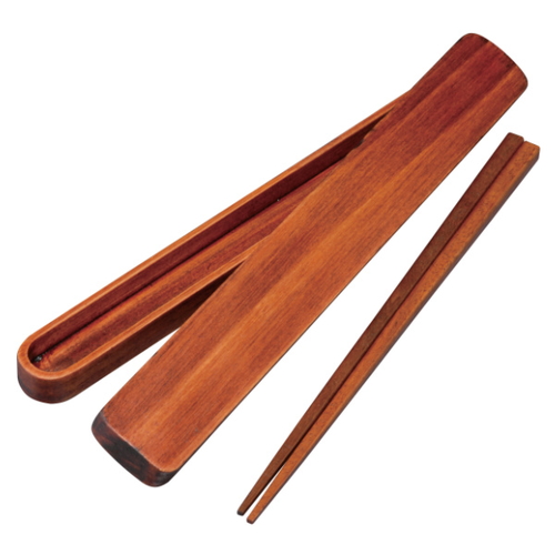 箸箱セット18cm 箸・箸箱セット 漆 WK39-2画像