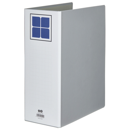 片開きﾊﾟｲﾌﾟ式ﾌｧｲﾙE A4ﾀﾃ1000枚収容100mmとじ 背幅126mm ｸﾞﾚｰ 1ｾｯﾄ(30冊)