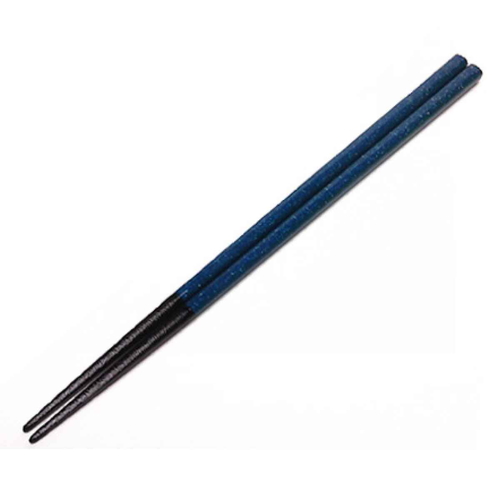 箸 天然木 きらりラメ 23cm ブルー画像