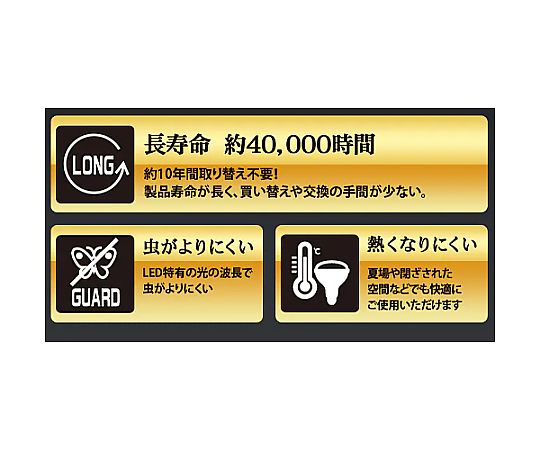 AC100V/18W 作業灯/LED(コード5m) コードが挿さった状態で明るく点灯している作業灯