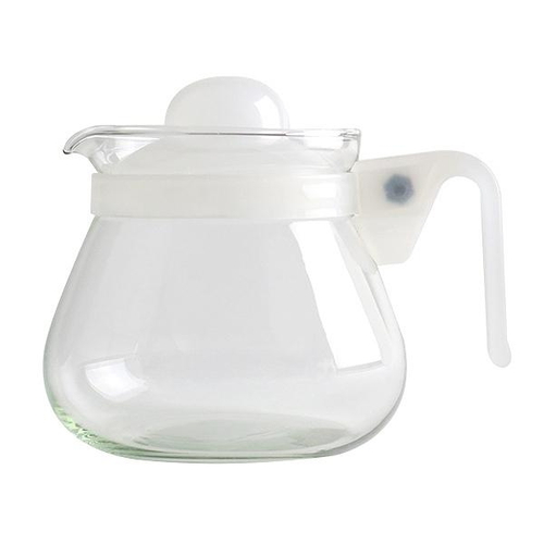 ティーポット 850ml ホワイト 3～4人用 ガラス製 急須画像