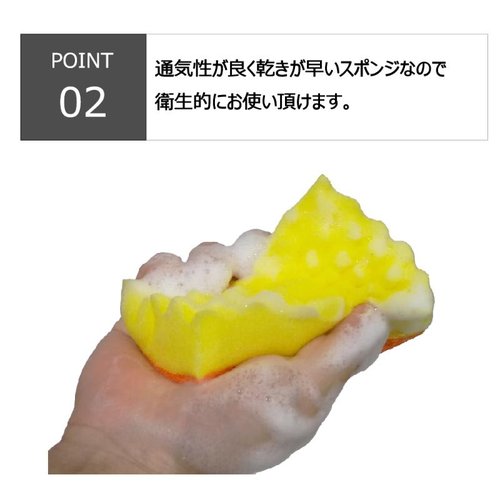 スポンジプロ B-511 M グリーン キクロン [ケース販売] 緑色のスポンジがパッケージに収められた様子