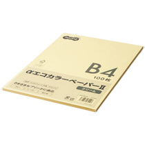 αｴｺｶﾗｰﾍﾟｰﾊﾟｰII B4 ｸﾘｰﾑ 少枚数ﾊﾟｯｸ 1冊(100枚)画像