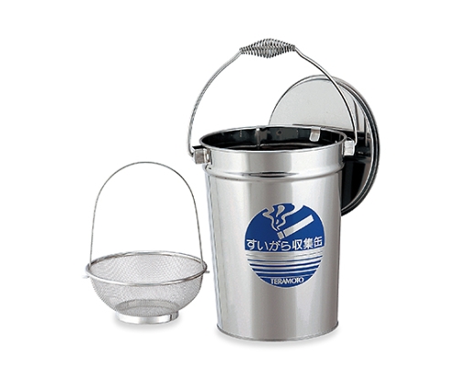ステンレスすいがら収集缶 蓋付 中カゴ付画像