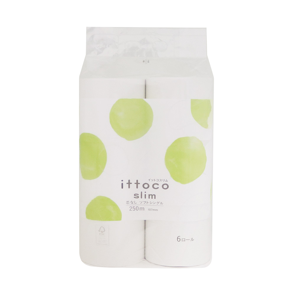 イットコ芯なしスリム250mシングル 6ロール画像