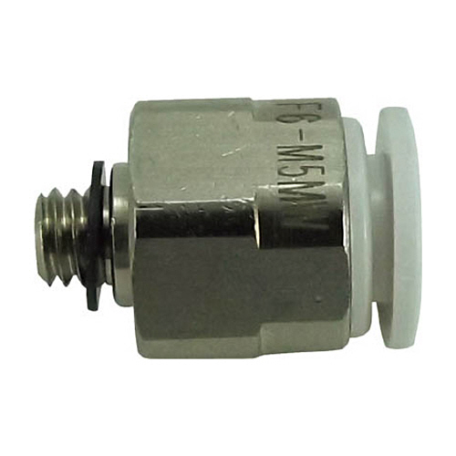 ﾀｯﾁｺﾈｸﾀｰﾌｧｲﾌﾞ ﾒｲﾙｺﾈｸﾀｰ W(白)6mm･M5×0.8 1個画像