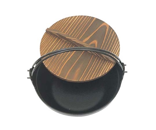 南部 鉄 ふる里鍋 黒塗り 21cm 電磁用 21108画像