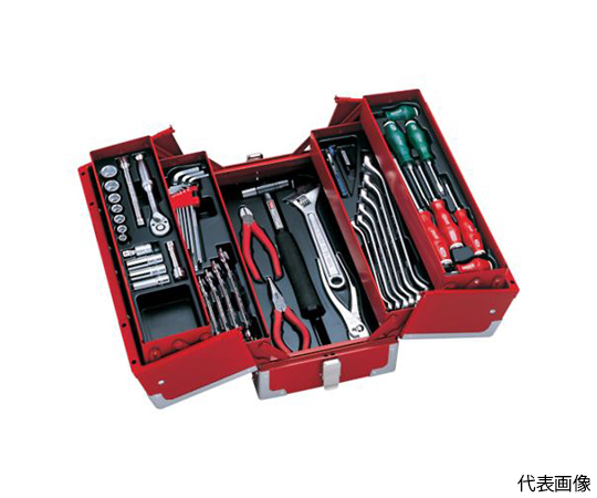整備用工具セット ツールセット 差込角9.5mm 56点セット マットブラック画像