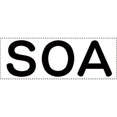 ｶｯﾃｨﾝｸﾞ文字 SOA 1枚