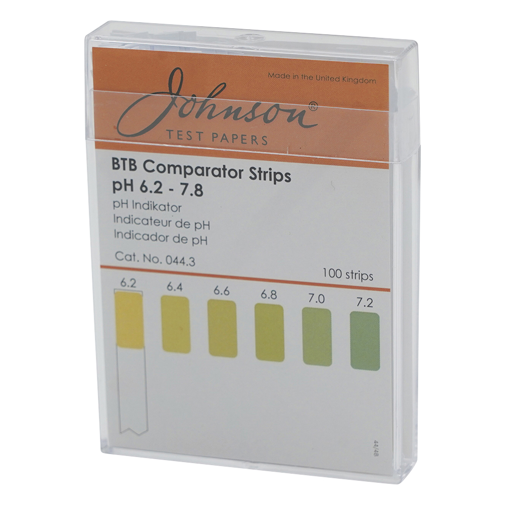 pH試験紙 PP（ポリプロピレン）スティックタイプ pH6.2～7.8 1箱（100枚入）画像