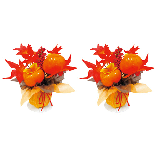 秋の味覚柿ﾎﾞｰﾙ POP 1ﾊﾟｯｸ(2個)画像