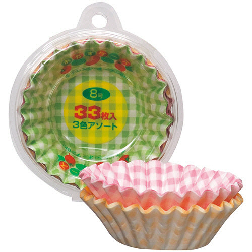 おかずｹｰｽ 8号 (3色ｱｿｰﾄ) 1ｾｯﾄ(330枚:33枚×10ﾊﾟｯｸ)画像