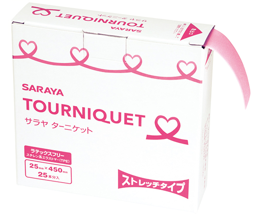 駆血帯（ディスポーザブル） サラヤ ターニケット 1巻 25本分入画像