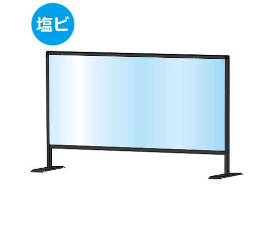 ブラックパーテーションスタンド　600×1100mm　（塩ビ仕様）画像