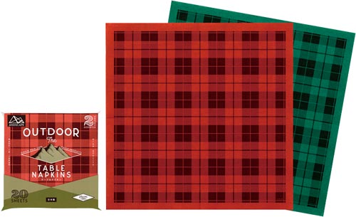 テーブルナプキン　チェック２色　２５ｃｍ　２０枚画像