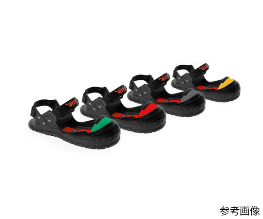 耐滑用アウトソール 先芯 踏み抜き防止 M 1組（2個入） 黒い耐滑用アウトソールが並んでいる様子、先芯がしっかりと見える配置。