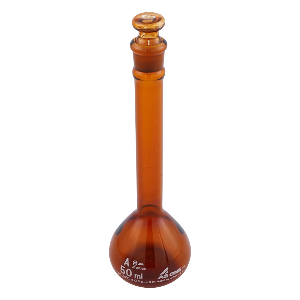 メスフラスコ　茶　50mL画像