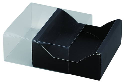 ギフトボックス（スリーブ型・黒・157×155×69mm）画像