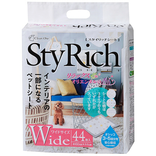 ｸﾘｰﾝﾜﾝ ｽﾀｲﾘｯﾁｼｰﾄ ﾘﾗｯｸｽｵﾘｴﾝﾀﾙの香り ﾜｲﾄﾞ 1ﾊﾟｯｸ(44枚)