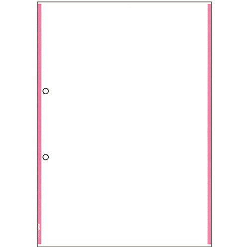 ﾏﾙﾁﾌﾟﾘﾝﾀ帳票 FSC森林認証紙 複写 A4ﾉｰｶｰﾎﾞﾝ ﾋﾟﾝｸﾗｲﾝ 2穴 1冊(100枚)画像