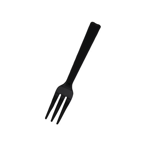 HEIKO プラスチックフォーク 12cm バラ(個包装なし) 黒 100本画像