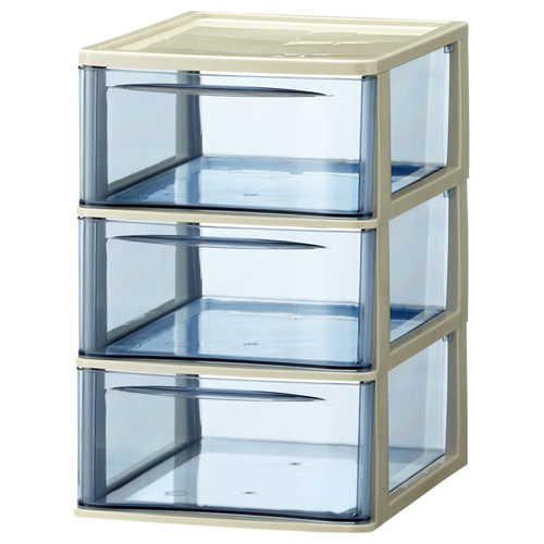 ｽﾀｯｸﾁｪｽﾄ A4ﾀﾃ 深型3段 ﾀﾞｰｸﾌﾞﾙｰ 1個