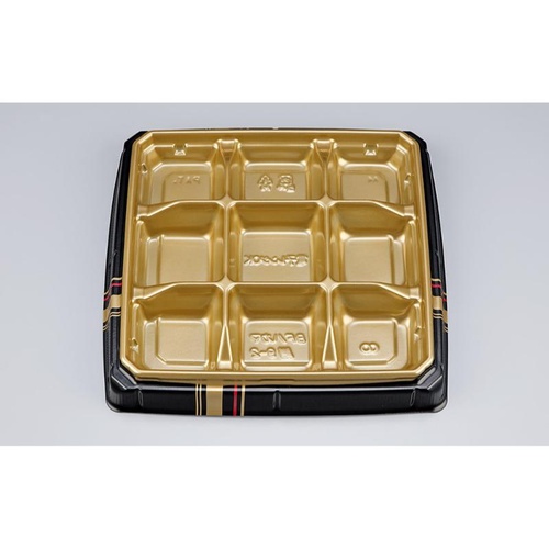 シーピー化成 弁当容器 BFハカマ膳9-2 四辻金 本体(N)画像