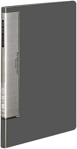 クリヤーブックＷＣ　固定式Ａ４縦２０Ｐ濃灰１０冊画像