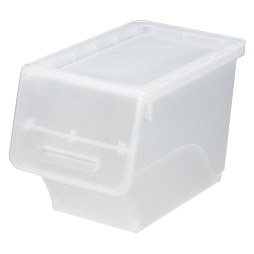 収納ボックス 前開き ナチュラ フロック 30 スリム 深型 幅28×奥行46×高さ31cm 4段階ストッパー画像