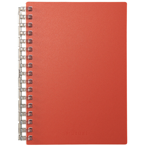 Mutual ｵｰﾌﾟﾝﾘﾝｸﾞﾉｰﾄ A6ﾀﾃ 17穴 5mm方眼罫 ﾘｰﾌ50枚付属 ﾃﾗｺｯﾀｵﾚﾝｼﾞ 1冊画像