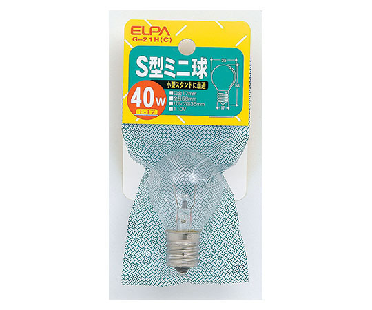 S型ミニ E17 40W透明画像