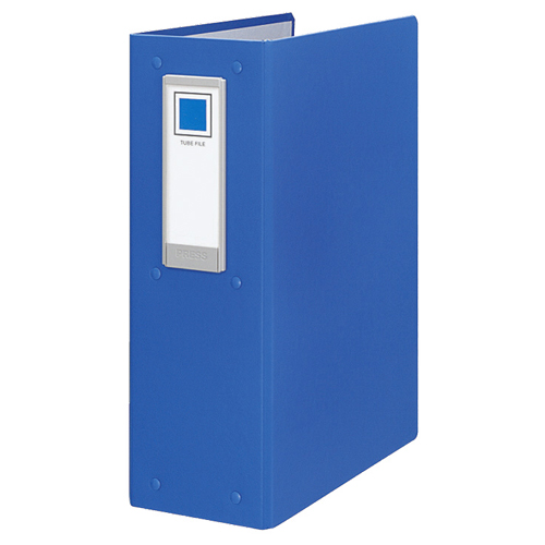 ﾁｭｰﾌﾞﾌｧｲﾙ(ﾛﾝｸﾞﾎﾞﾃﾞｨ)片開き A4ﾀﾃ 2穴80mmとじ 背幅108mm 青 1ｾｯﾄ(16冊)画像