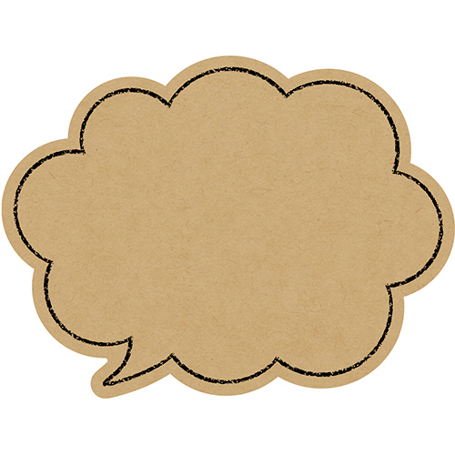 手書きPOP用ｶｰﾄﾞ 吹出し型 ｸﾗﾌﾄ 1ﾊﾟｯｸ(10枚)画像