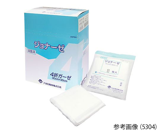 滅菌済折りガーゼ　ジョナーゼ　4折　10枚×10袋入画像