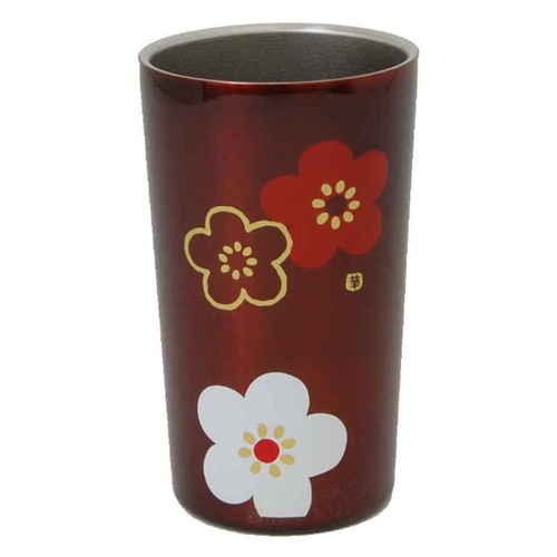 タンブラー 320ml ステンレス 真空二重構造 華文様梅 コップ 日本製 春慶画像