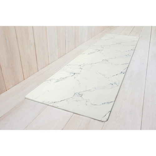 キッチンマット　PVCキッチンマット　45×240cm　大理石 大理石模様の長方形マットがフラットに敷かれた状態