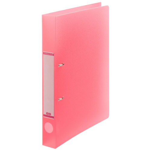 Dﾘﾝｸﾞﾌｧｲﾙ A4ﾀﾃ 2穴 200枚収容 20mmとじ 背幅38mm ﾋﾟﾝｸ 1冊画像