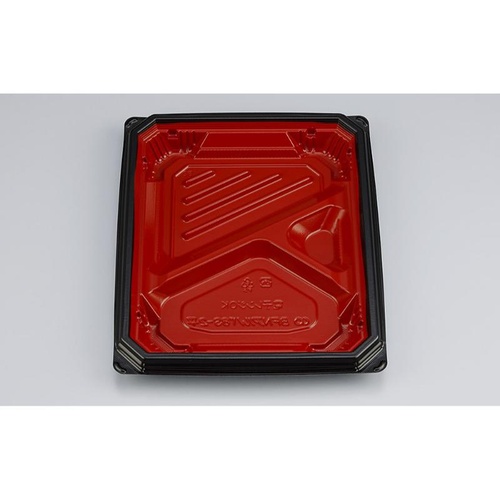 シーピー化成 弁当容器 BFNアルバ8S-2平 本漆RB 本体画像