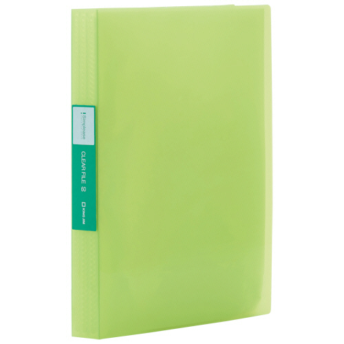 ｼﾝﾌﾟﾘｰｽﾞ ｸﾘｱｰﾌｧｲﾙ(透明) A4ﾀﾃ 60ﾎﾟｹｯﾄ 背幅32mm 黄緑 1冊画像