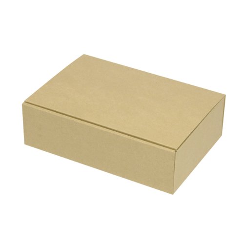 贈答箱 お好みBOX12 両面クラフト 長方 ヤマニパッケージ 全体が見渡せる角度で配置された長方形のクラフト素材の箱