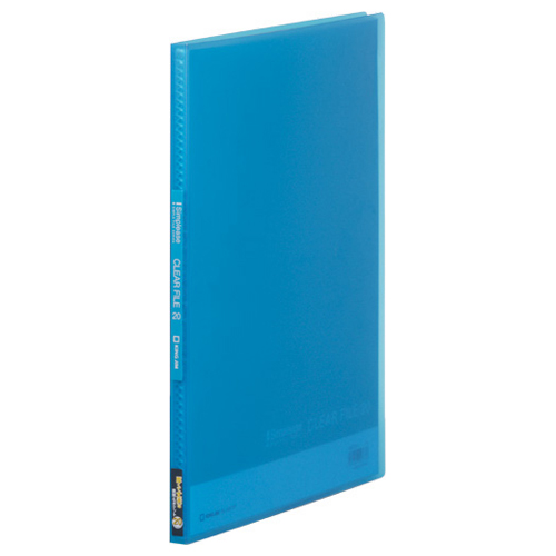 ｼﾝﾌﾟﾘｰｽﾞ ｸﾘｱｰﾌｧｲﾙ(透明) A4ﾀﾃ 20ﾎﾟｹｯﾄ 背幅12mm 青 1ｾｯﾄ(10冊)画像