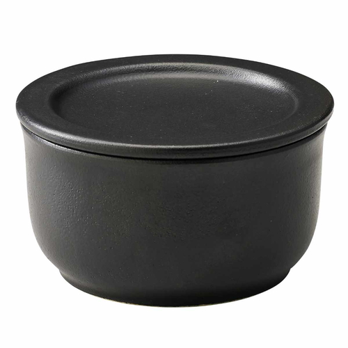 おひつ フタ付き 一膳用 12cm 陶器 美濃焼 ブラック画像
