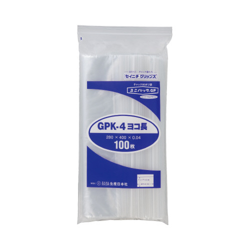ユニパック　チャック付ポリ袋　Ｂ４ヨコ１００枚×５画像
